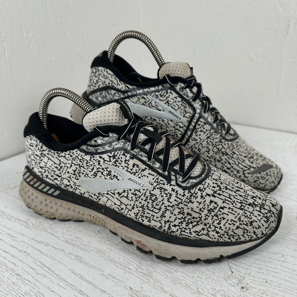 Brooks Adrenaline GTS 20 Women's Size 8.5 Running Shoes Black‎ White 1202961B167